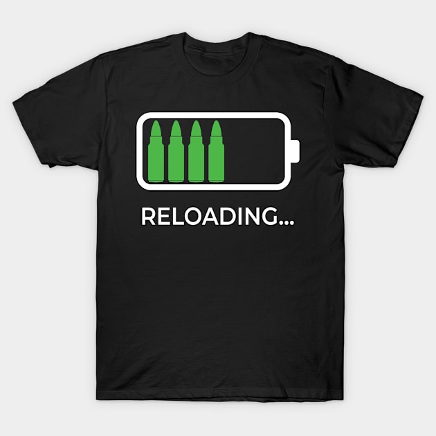 Recharge Bullet Reloading Bullets Collector Firearm Passion Texas Rules Gun Lover Design Gift Idea T-Shirt by c1337s